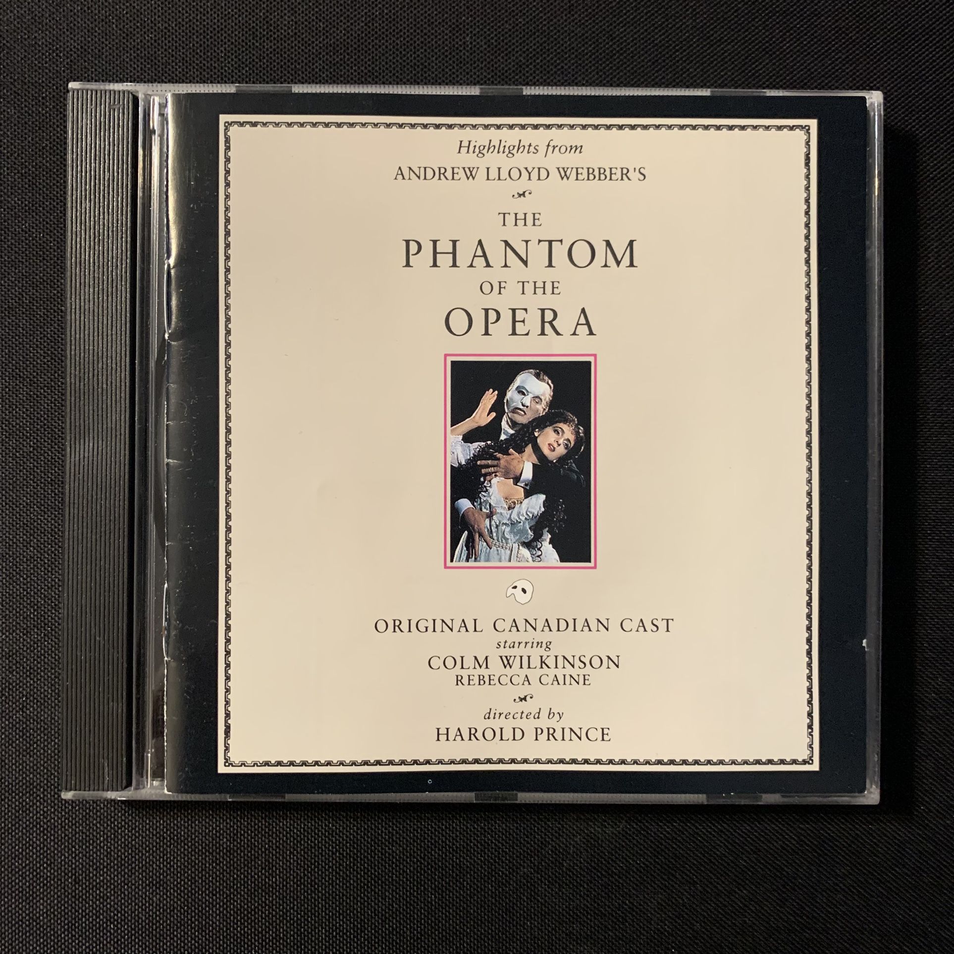 CD Phantom Of the Opera Highlights (1990) Canadian cast Colm Wilkinson