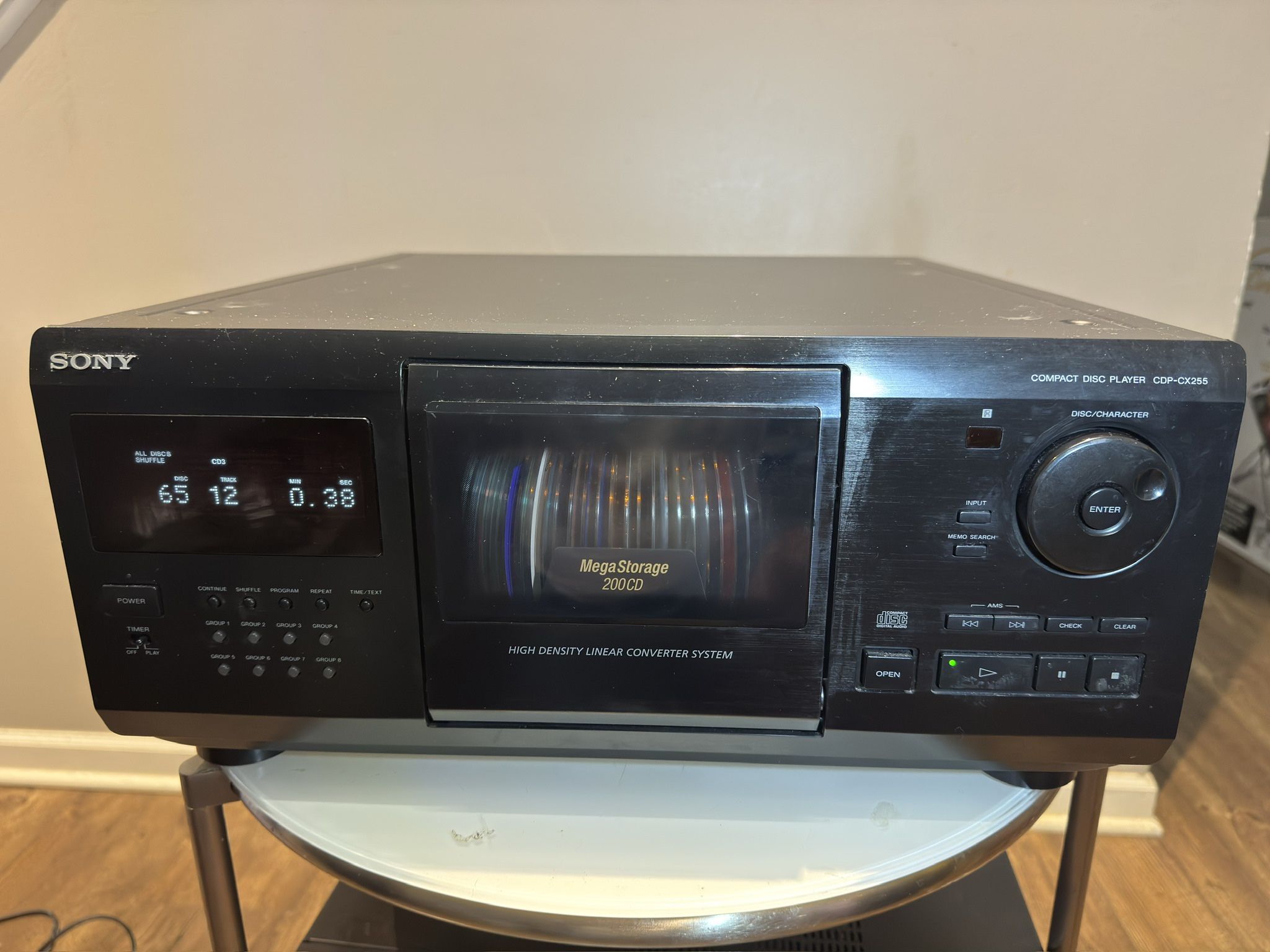 SONY CDP-CX255 Mega Storage 200 CD Player Changer *SHOWN WORKING* + 200 Disc