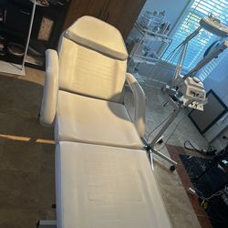 Aesthetic chair w/ stool ; Facial Steamer with high frequency; mattress