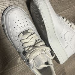 Nike Air Force 1 Low White Leather Sneaker DD8959-100 Men's Athletic Shoes