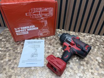Brand New BALKONI 3/4 In Square Drive Brushless Motor Cordless Impact Wrench - Cordless Power Tool (Tool Only, No Battery), 2100 Ft-lbs Max SKU534
