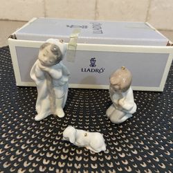 Lladro Nativity Series Shepherd Mini Ornament Set