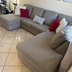 Beautiful Sectional Couch With Double Chaise From Ashley Furniture LIKE NEW!!