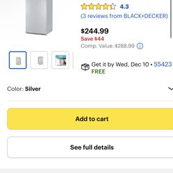 Black And Decker Mini Fridge 