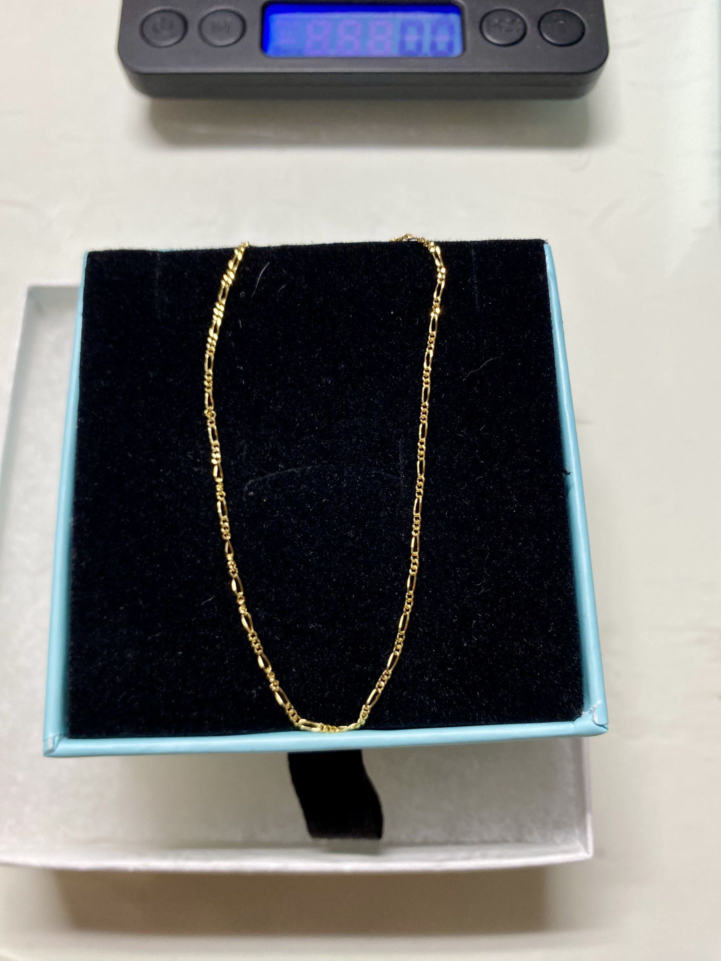 10k Gold Figaro Bracelet 1.4mm