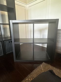 IKEA KALLAX 4-Cube Shelf Unit – Black-Brown