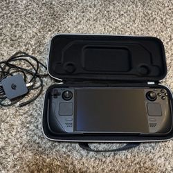 Valve Steam Deck OLED 512GB Black Handheld Console WITH CASE + SCREEN PROTECTOR!