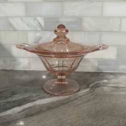 Pink Depression Glass Sauce Dish