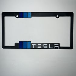 Tesla Logo Blue License Plate (ABS)