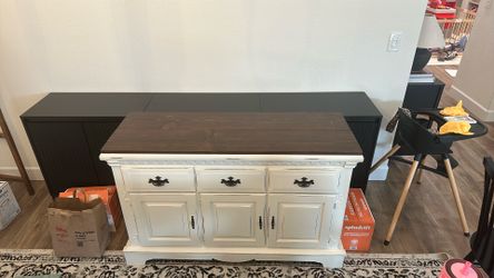 Farmhouse Solid Wood Buffet Table