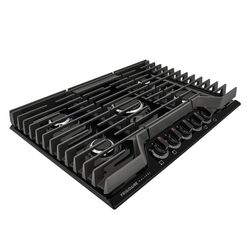Frigidaire Gallery 30-inch gas cooktop in black.