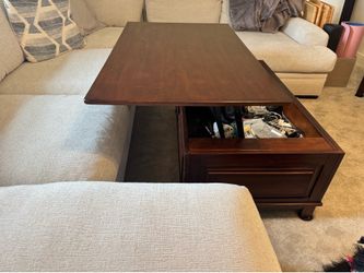 Ashley Furniture Larchmont 3-Piece Living Room Set – TV Stand, Lift-Top Coffee Table & End Table