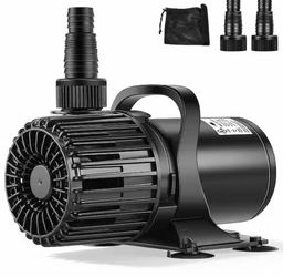VIVOHOME 150W Pond Pump, GPH Adjustable Flow Submersible Water Pump Stepless Flow Control, 18ft Max Lift, 180° Seamless Adjustable Nozzle, Bar