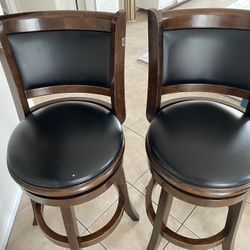 2 Swivel Bar Stools - Counter Height
