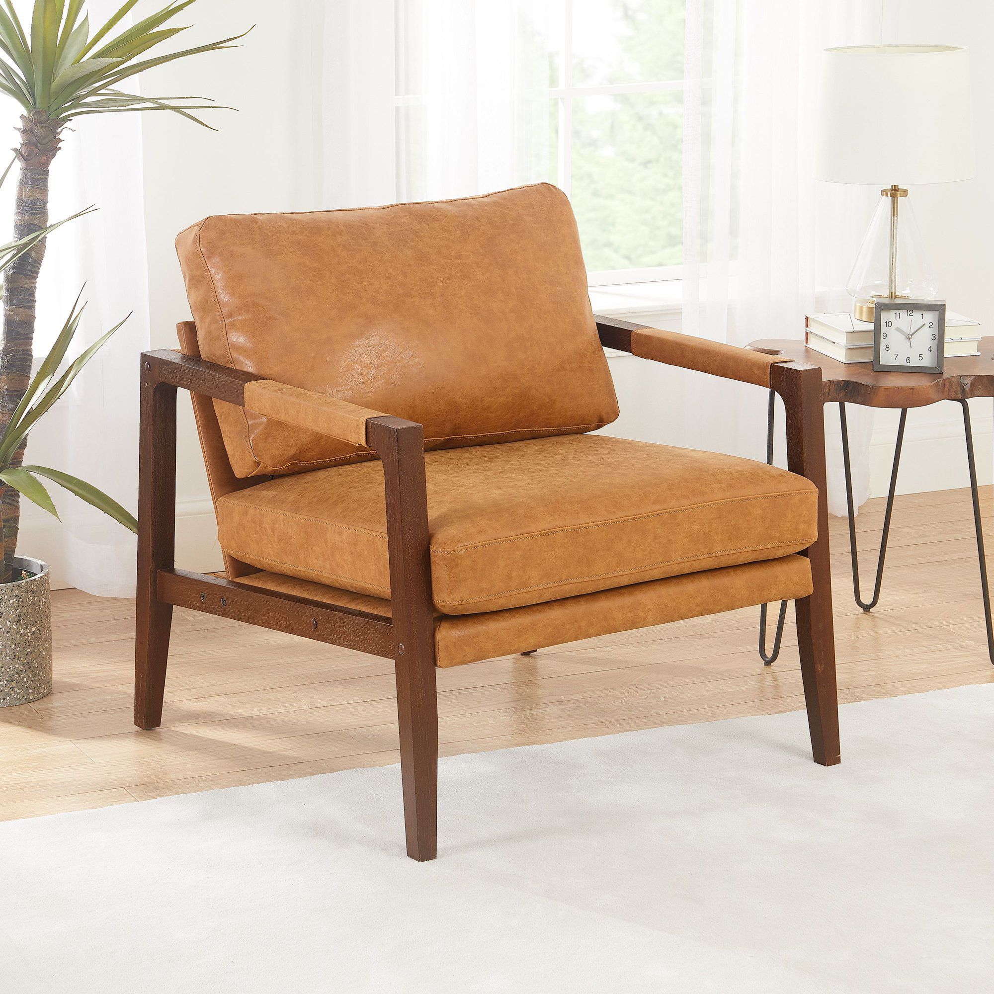 Better Homes & Gardens Blake Lounge Chair, Cognac Better Homes & GardensModel: BHG-SMLNGE-BR