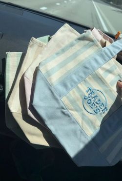 Trader  joe‘s  mini striped  tote bag