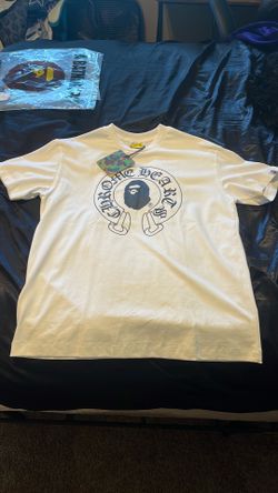 bape x chromeheart white t-shirt with heavyweight material perfect to keep you comfortable and fitted everyday this summer Also miami bape team jersey