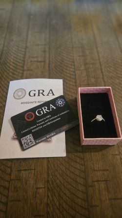 1ct moissanite adjustable promise ring
