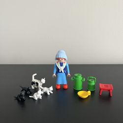 Playmobil 3007 Milkmaid Cats Kittens Set Vintage 1998