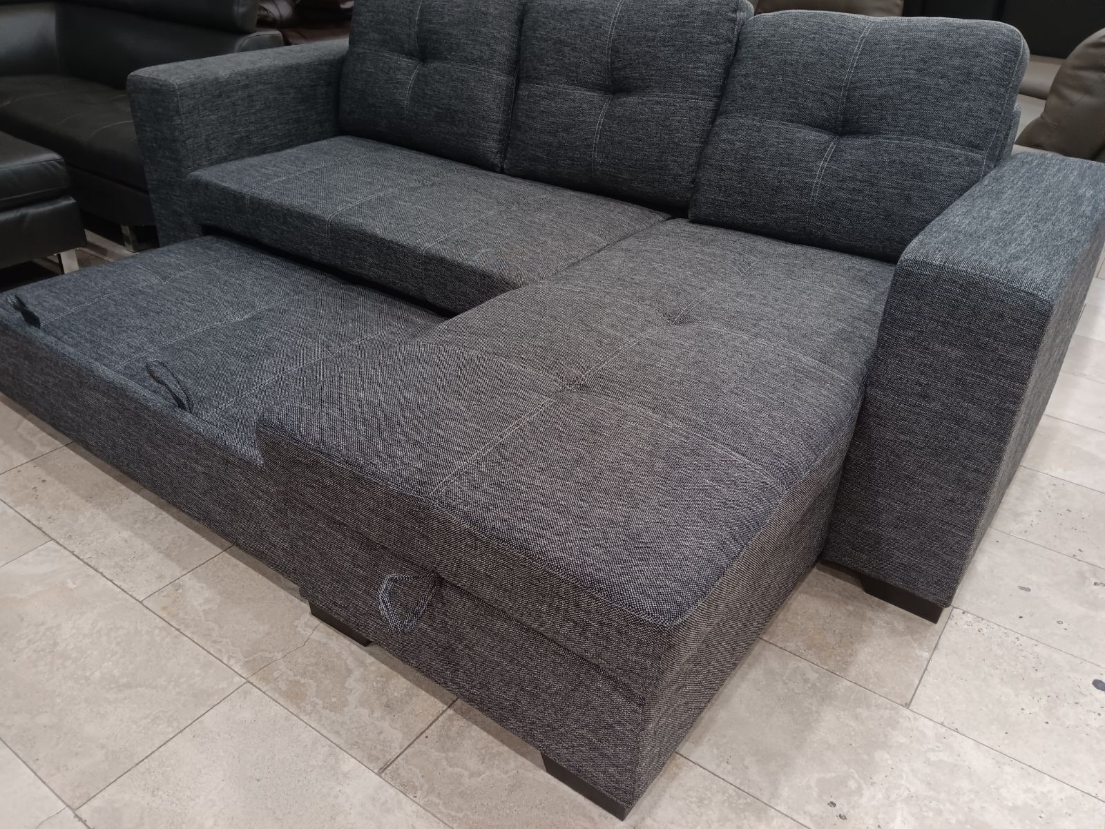Black Monaco Sofa Bed. Easy Financing And Delivery Available