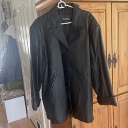 Women 3x Black Leather Jacket 