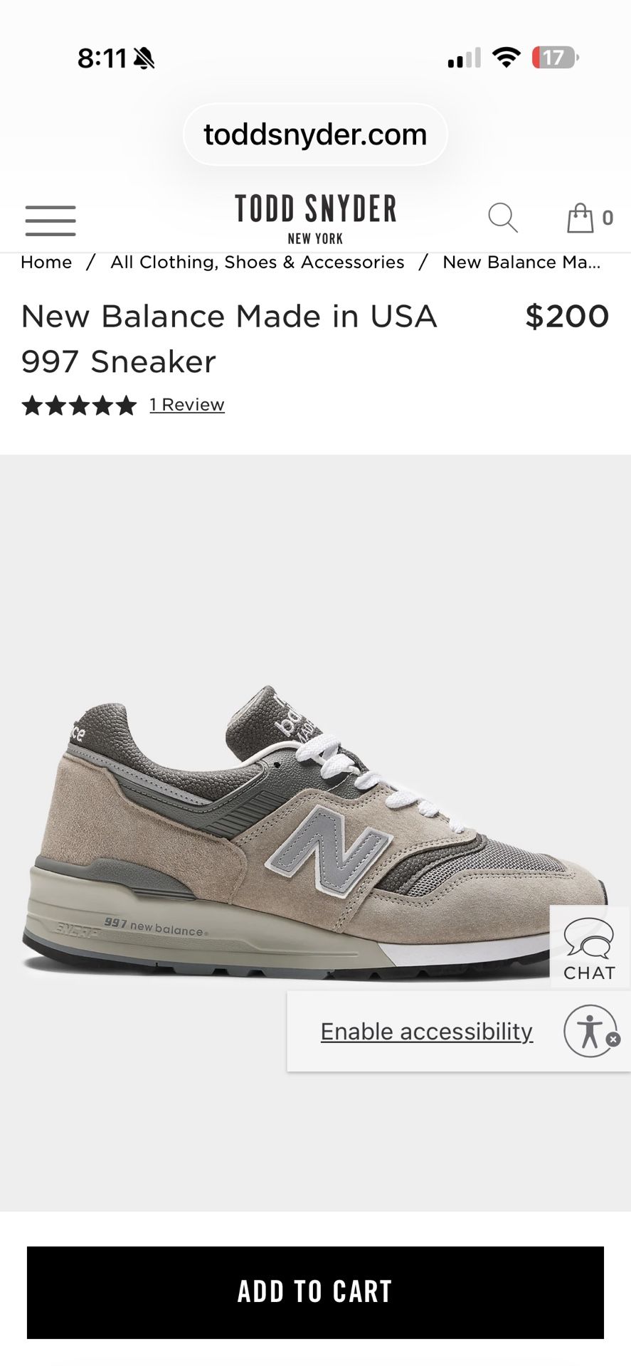 New Balance 997 Made In The USA Size 12