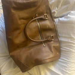 Hook&Albert Leather Garment Weekender Bag