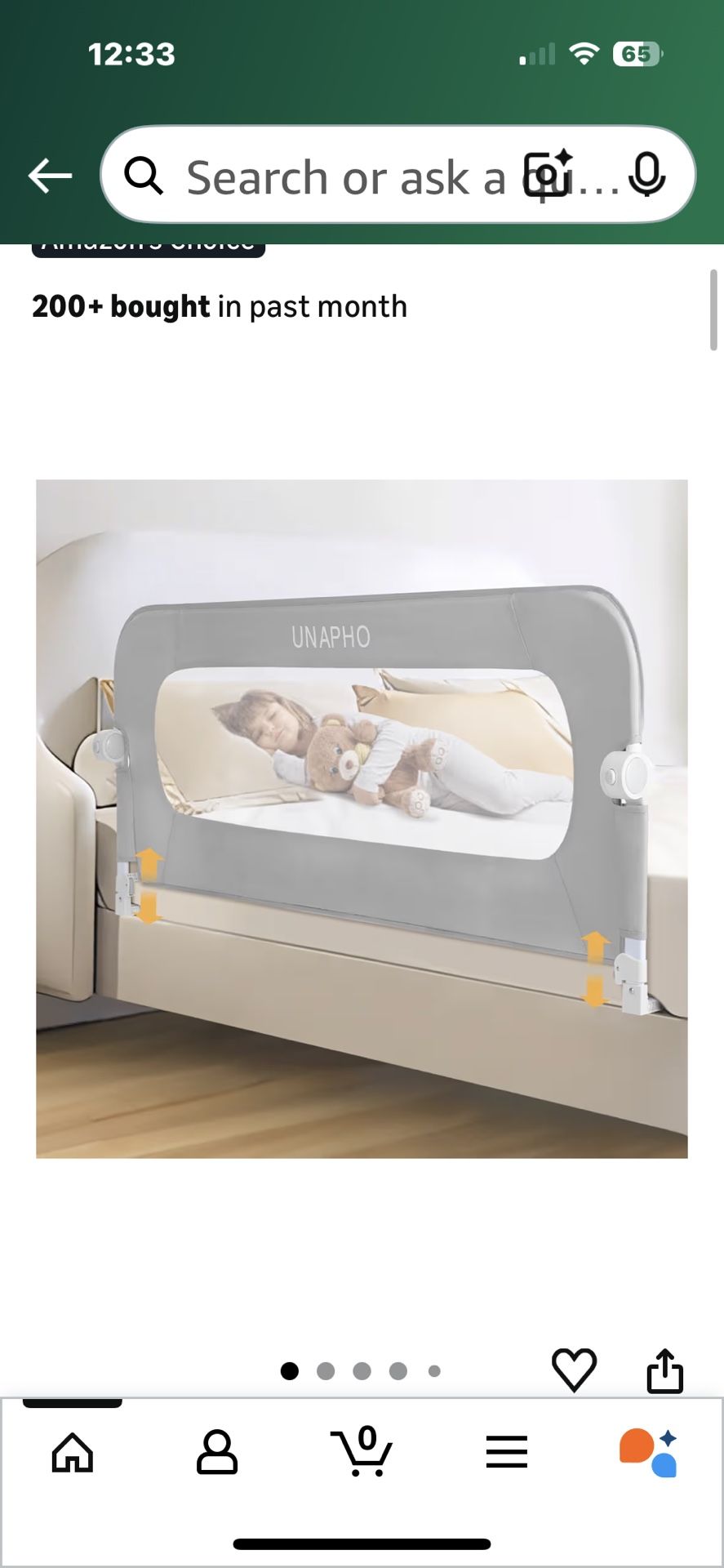 Bed Rail for Toddlers,Swing Down Kids Beds Rails Guard for Twin,Full,Queen,King,Bunk Size Bed,Extral Tall Child Bed Rail Guard with Reinforced Anchor