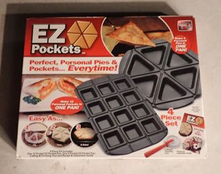 EZ Pockets 4 Piece Bakeware Set New Sealed Box