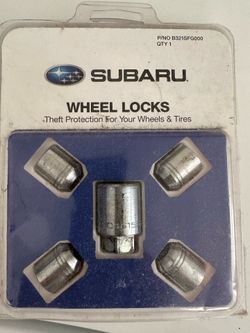 2009-2026 Genuine Subaru Alloy Wheel Lock Lug Nuts Set OEM