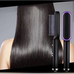 TYMO • Hair Straightening Comb • Black & Pink •