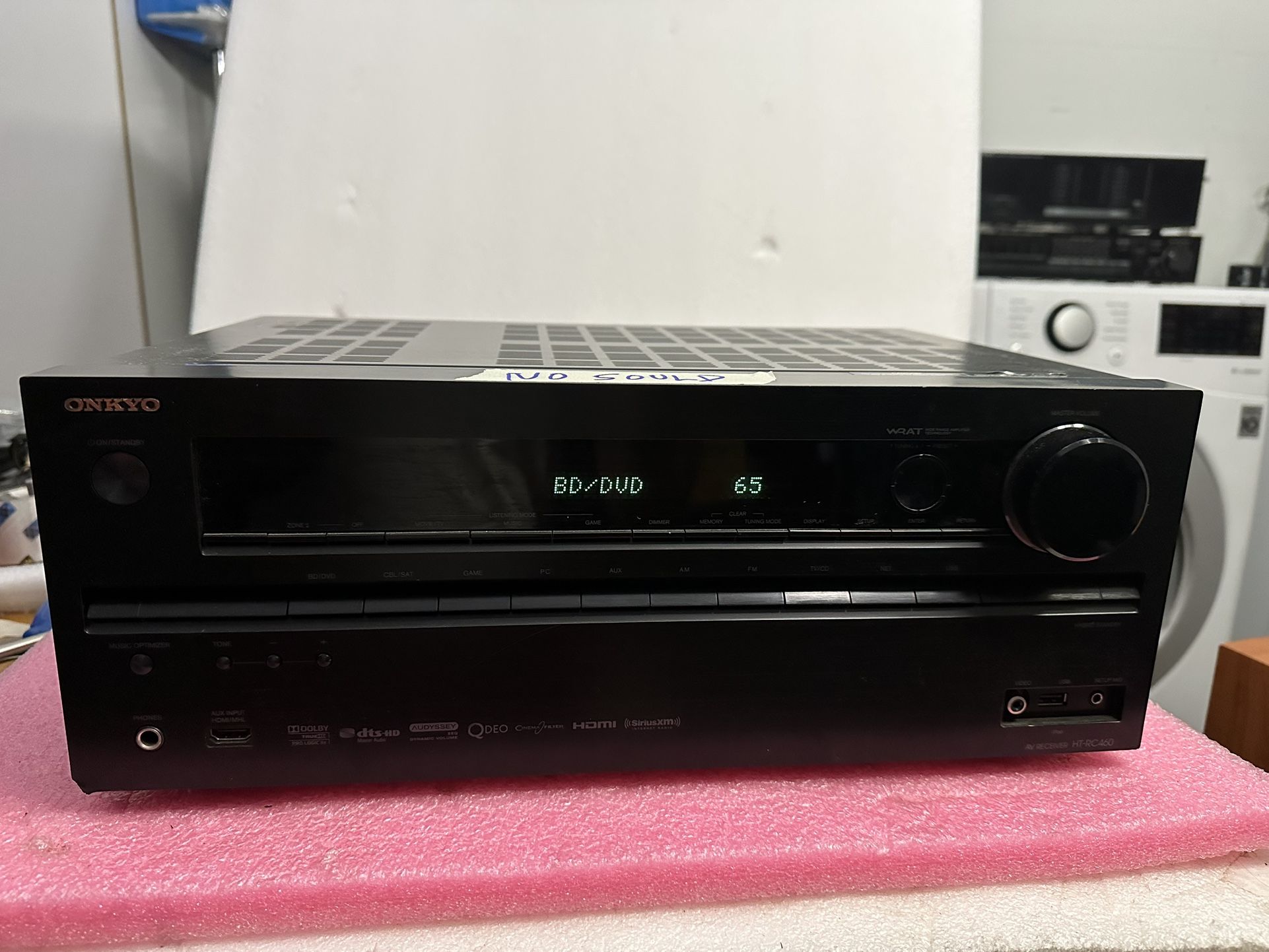 ONKYO HT-RC460 7.2 Channel 4K HDMI Receiver ( NO SOUND)