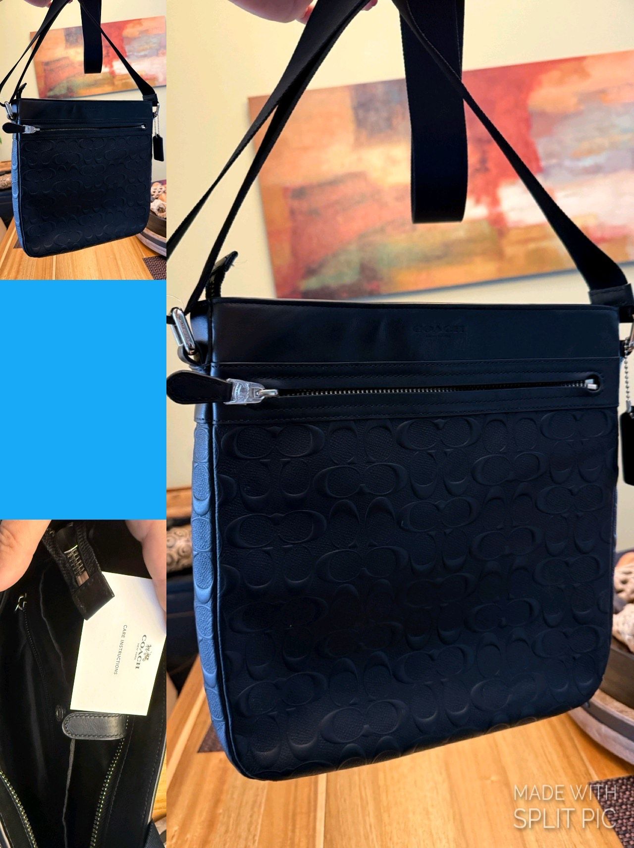 NWOT Black Coach Messenger Bag - Unisex