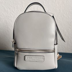 True Religion Women's Mini Backpack, Small Travel Bag, Gray,, One Size