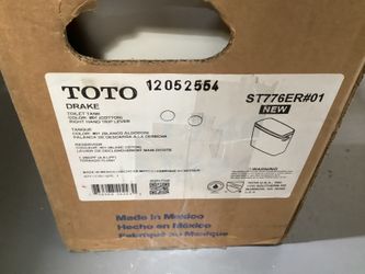 TOTO Drake 1.28 GPF Toilet Tank with Right-Hand Trip Lever Cotton White