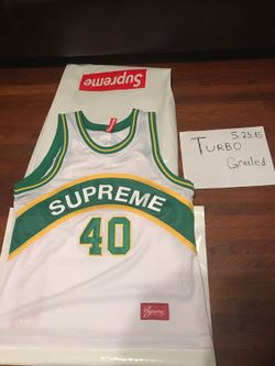 Supreme Curve Logo Jersey White