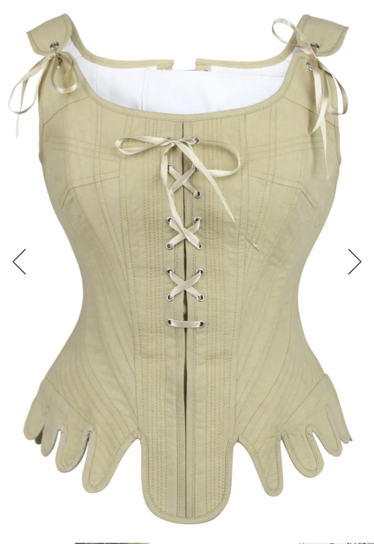 Historically Inspired 1(contact info removed) Cotton Over bust Corset in Blue and in Green