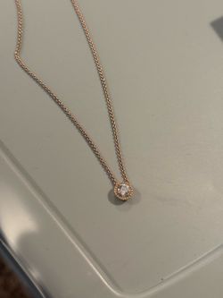 Pandora Rose Gold Sparkling Halo Pendant Necklace