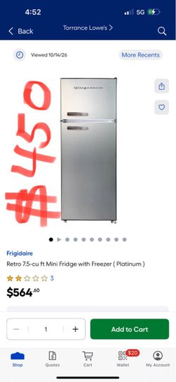 Frigidaire Retro 7.5-cu ft Mini Fridge with Freezer (Platinum )