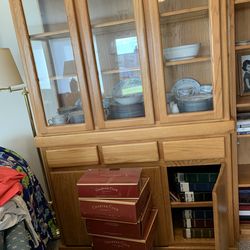 Solid Oak China Cupboard - REDUCED!
