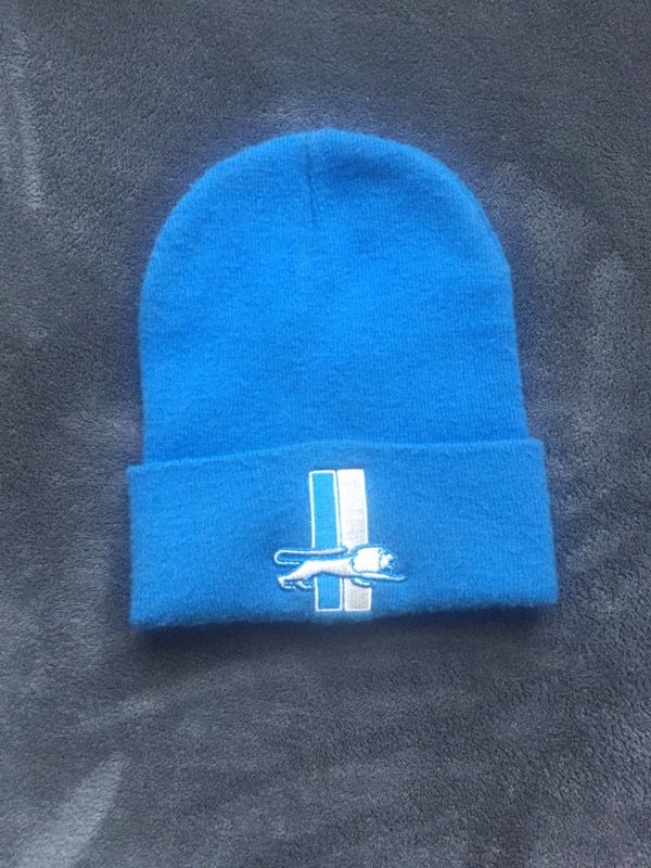 Detroit lions skull cap