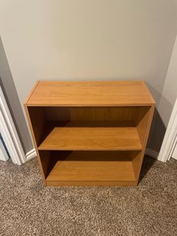 Small 2-Shelf Bookcase Light Oak