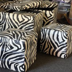 5 Beautiful Zebra Pattern Ottomans 