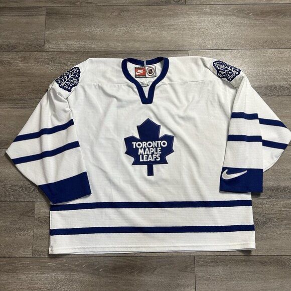 Vtg Nike Authentic Toronto Maple Leafs NHL Hockey Jersey White Mens Sz XXL #21
