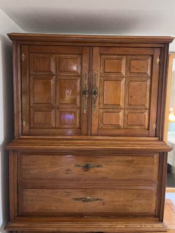 Armoire dresser with two matching nightstands
