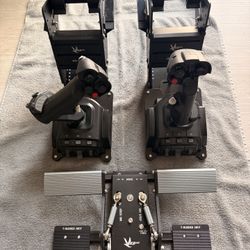 VKB Gladiator NXT EVO HOSAS Setup + T-Rudder Mk.V + Desk Mounts
