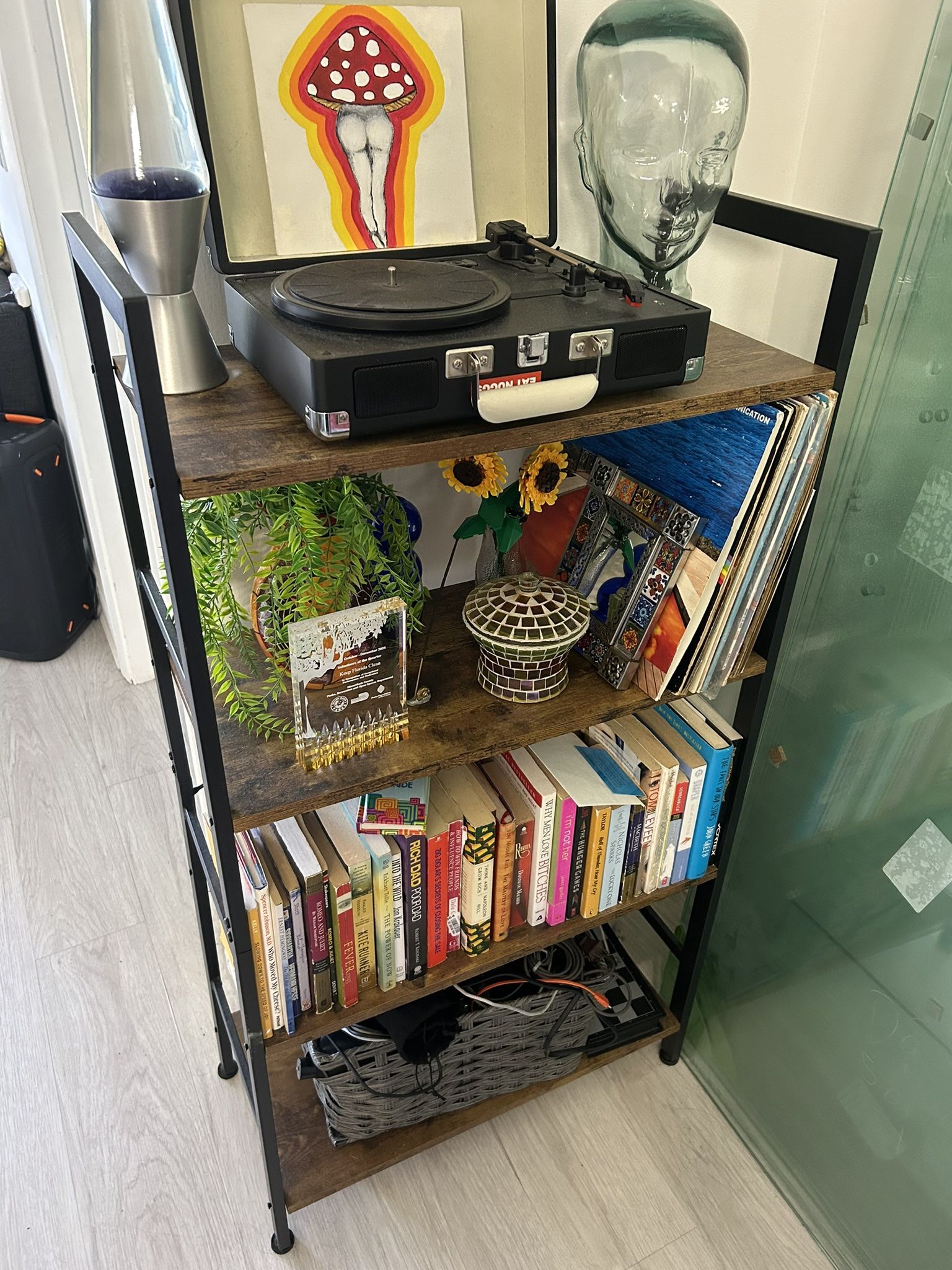 Wood/Metal Shelves