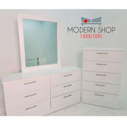 Dresser With Mirror 🪞 Chest *****Comoda Con Espejo Y Gavetero 