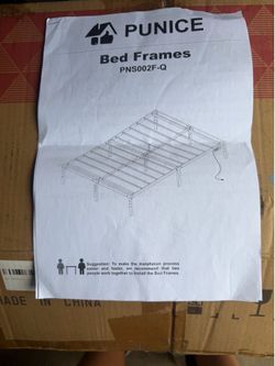 New Punice Queen bed frame with charging outlet