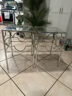 3 mirror side tables